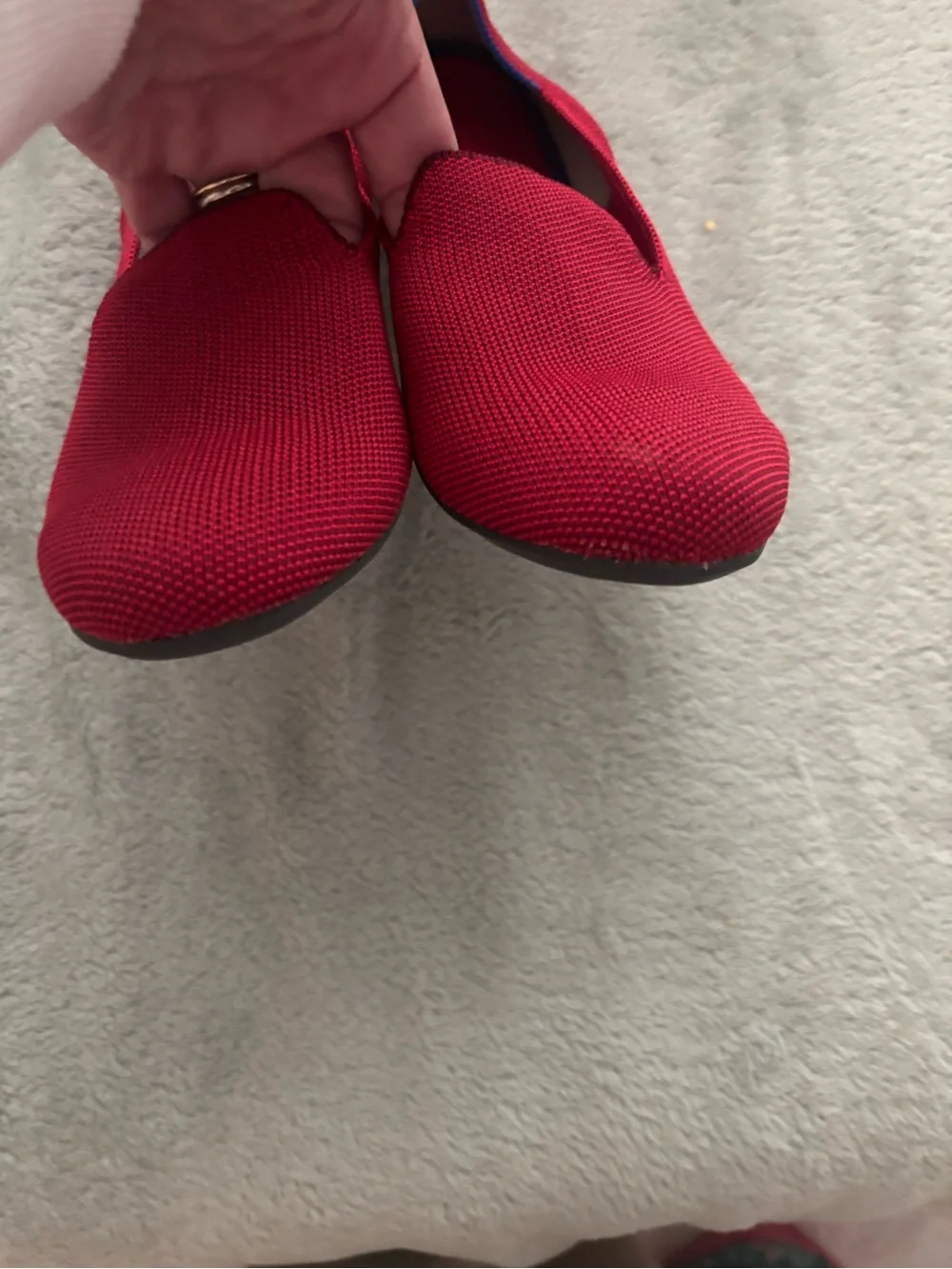 Rothy's Red Slip-On Loafers